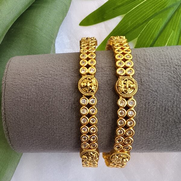 fjb37b lakshmi bangles in white stones 2.6 size