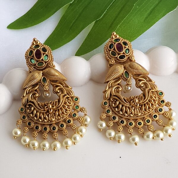 fj2082 rajwadi polish push back ear rings