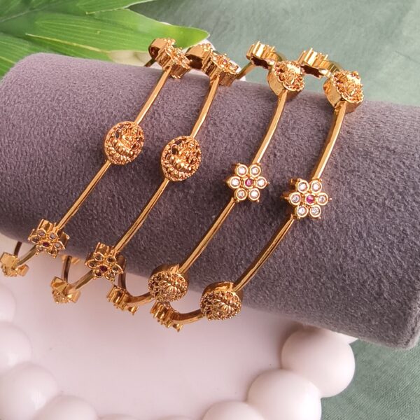 fjb20a lakshmi floral designer bangles 2.4 size set of 4