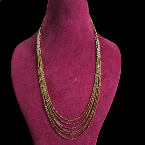 fj2709 diamond copy antique finish white stone chandra haram