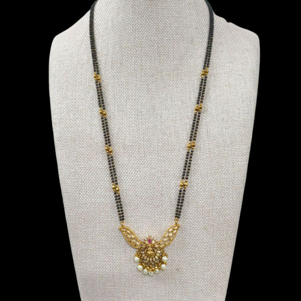 fj2733 real gold look alike 26 inch black beads